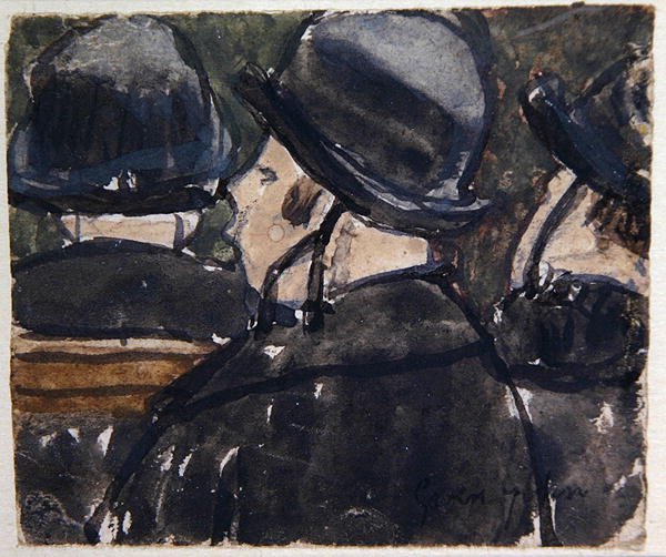 Chapeaux aux Brides (akvarel på papir) af Gwen John
