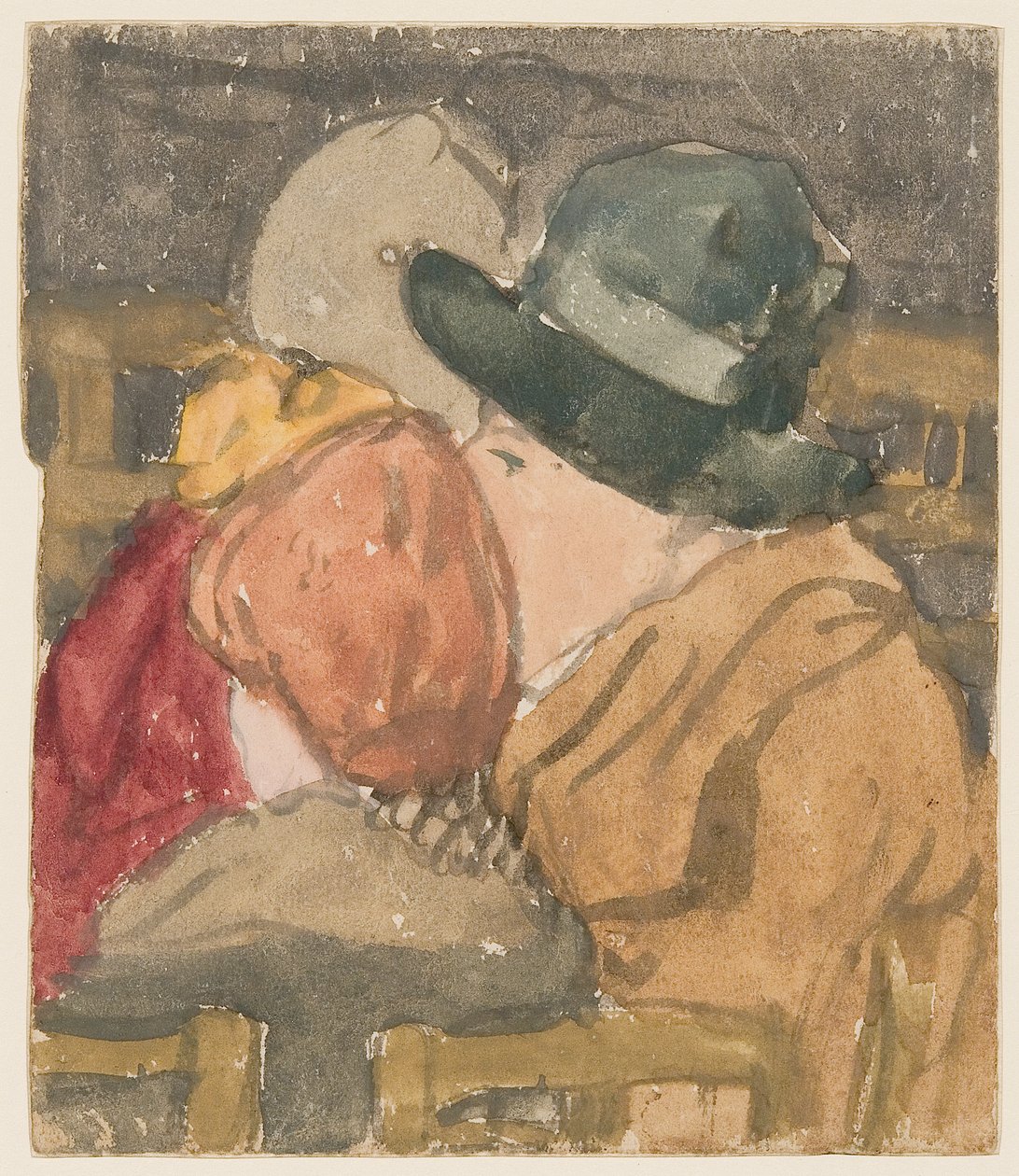 Figurer i kirke (akvarel på papir) af Gwen John