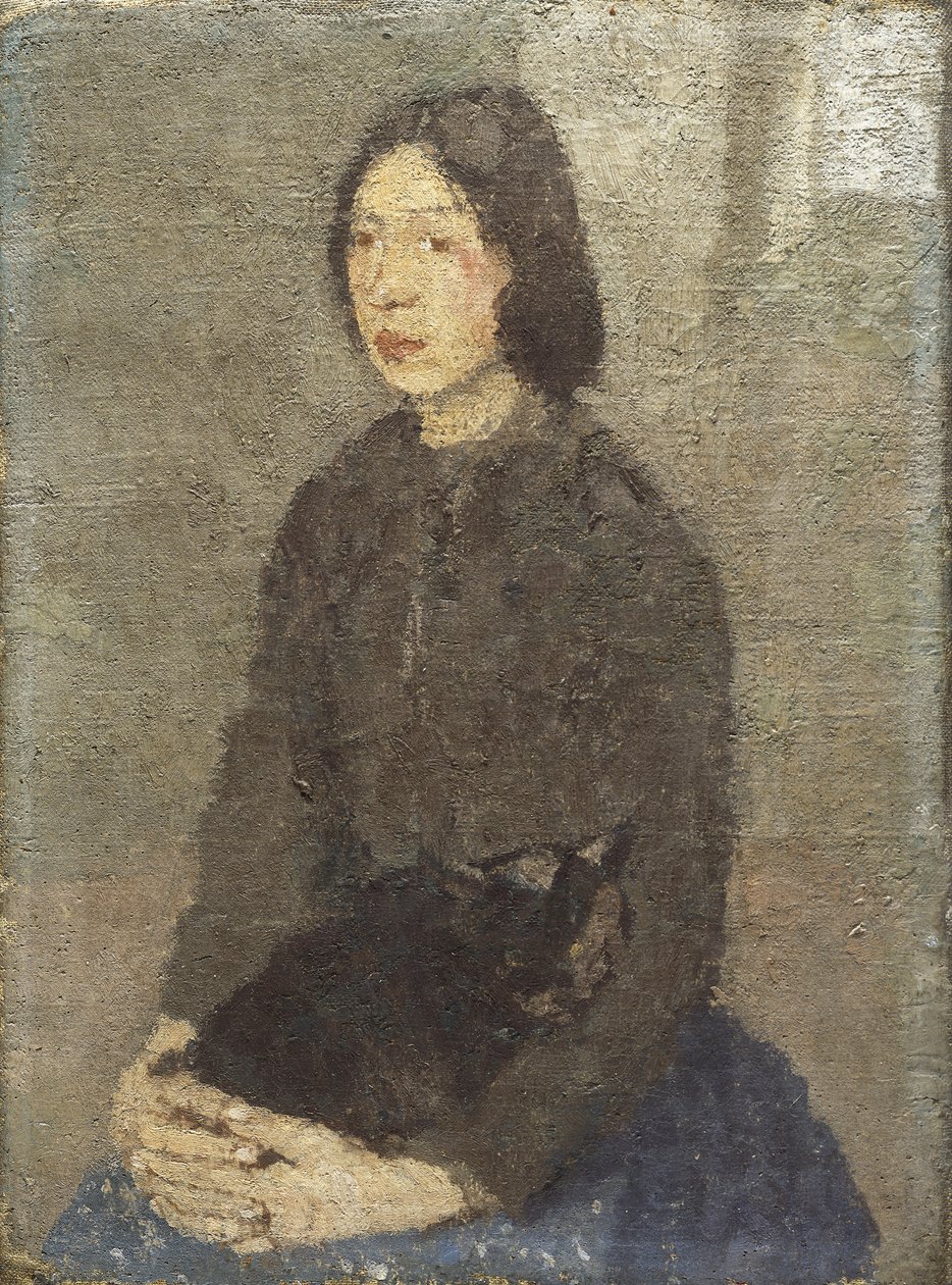 Pige med kat i skødet, af Gwen John