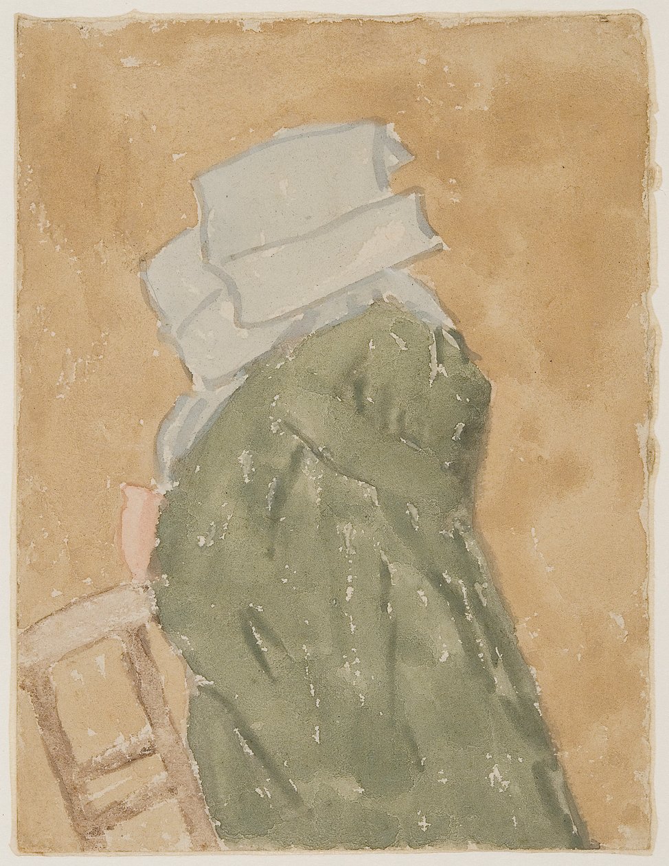 Nonne i kirke (akvarel på papir) af Gwen John