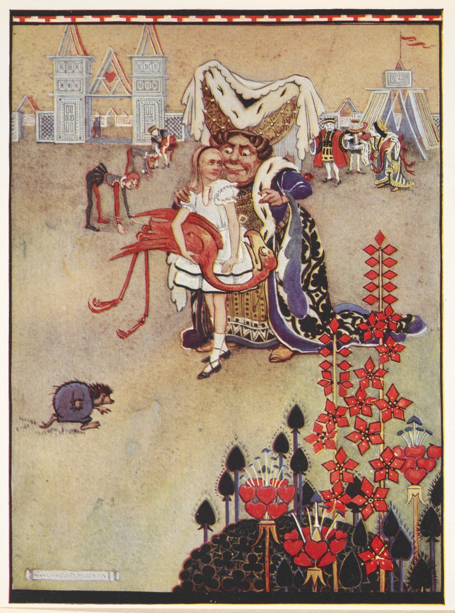 Alice og hertuginden under et spil kroket af Gwynedd M. Hudson