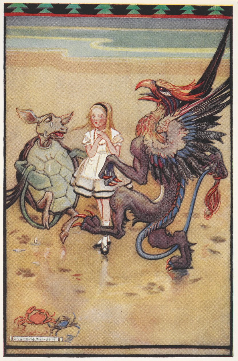 Alice danser med den falske skildpadde og griffen af Gwynedd M. Hudson