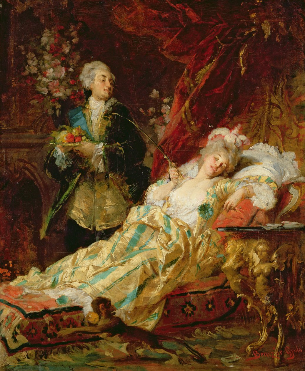 Louis XV og Madame Dubarry af Gyula Benczúr