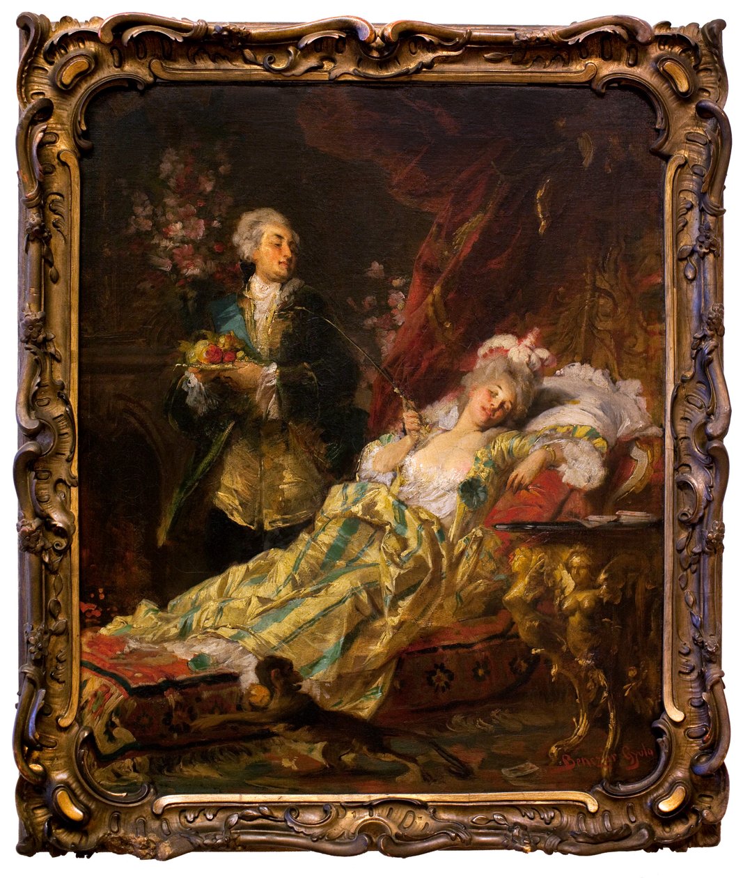 Louis XV (1710-1774) og Madame Du Barry. (Jeanne Becu, kendt som de Cantigny eller de Vaubernier af Gyula Benczúr