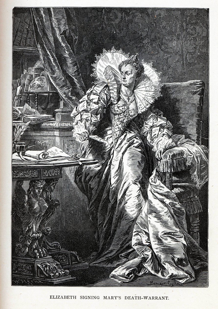 Elizabeth underskriver Marys dødsdom, 1882 af Gyula Benczúr