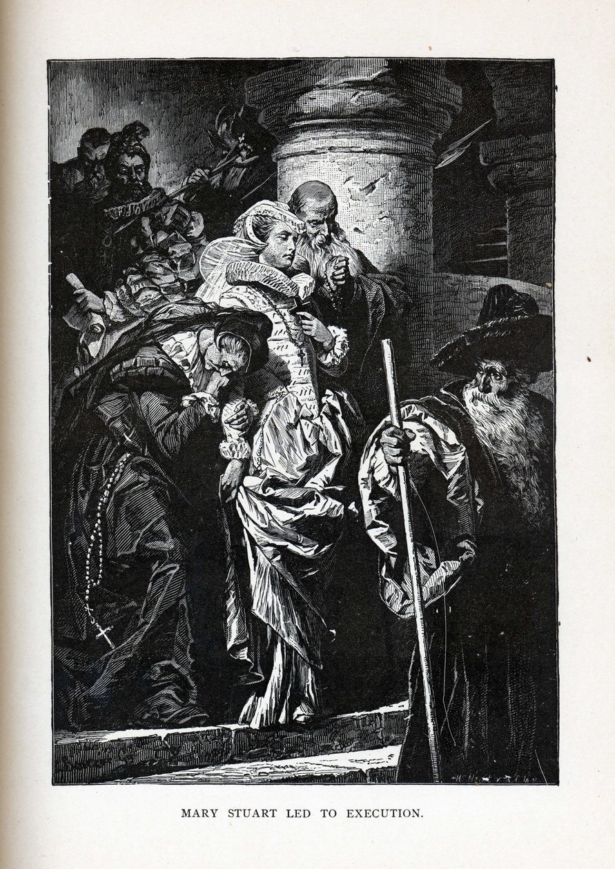 Mary Stuart førte til henrettelse, 1882 af Gyula Benczúr