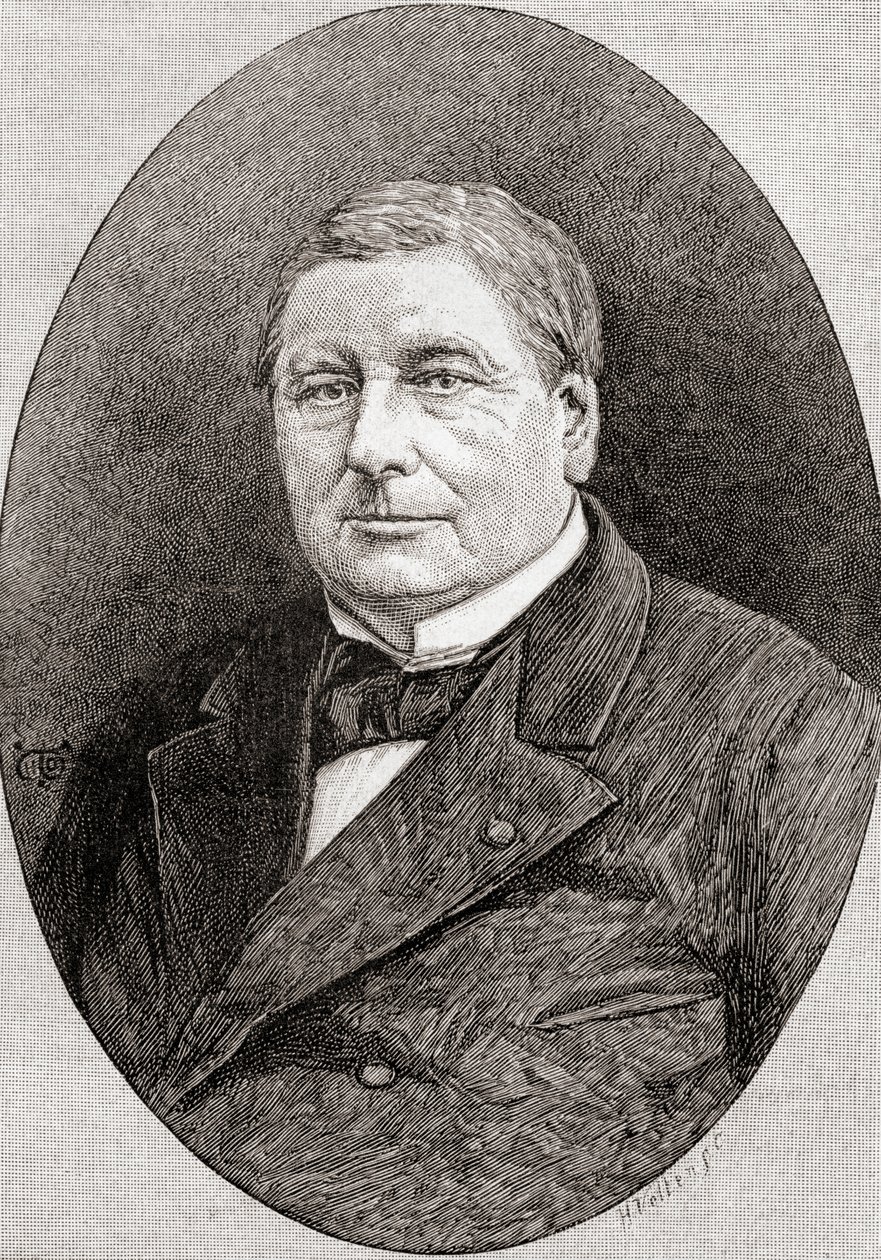 Eugène Marin Labiche, fra The Century Illustrated Monthly Magazine, udgivet 1884 (trægravering) af H. Velten
