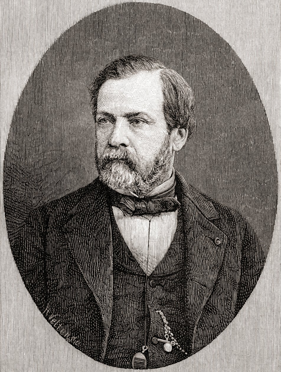 Louis Pasteur, fra The Century Illustrated Monthly Magazine, udgivet 1884 (trægravering) af H. Velten