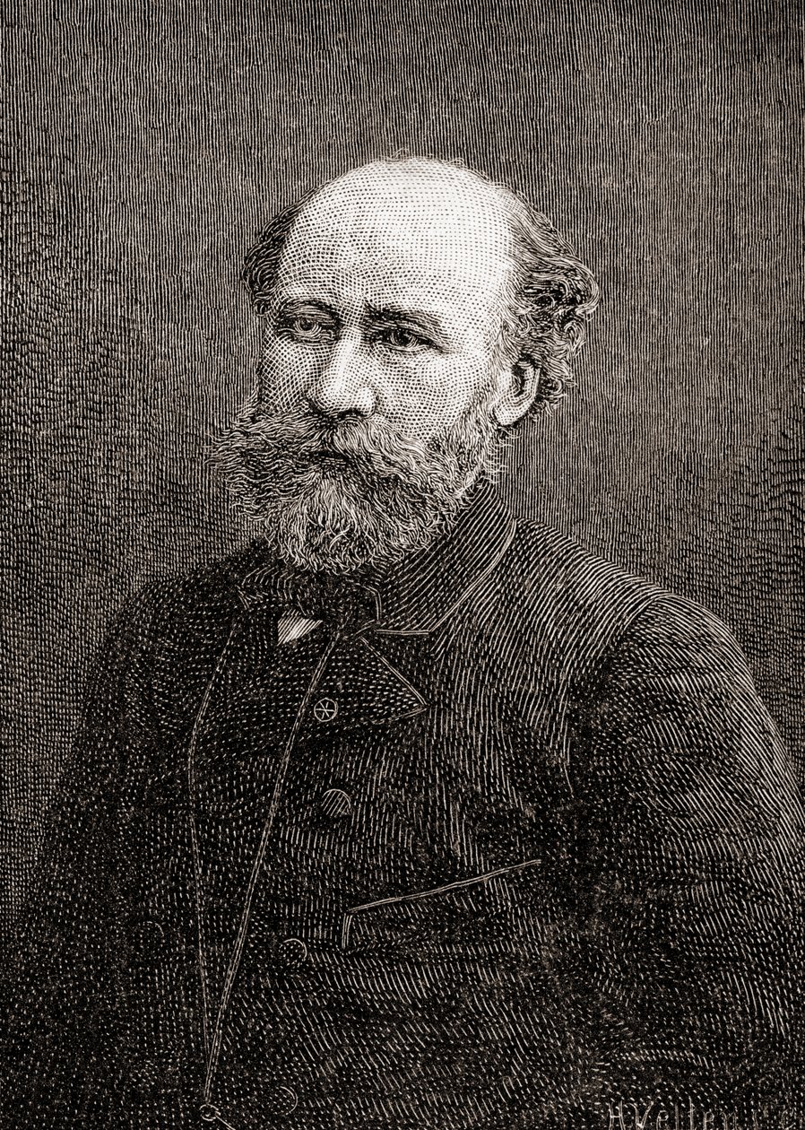 Octave Feuillet, fra The Century Illustrated Monthly Magazine, udgivet 1884 (trægravering) af H. Velten