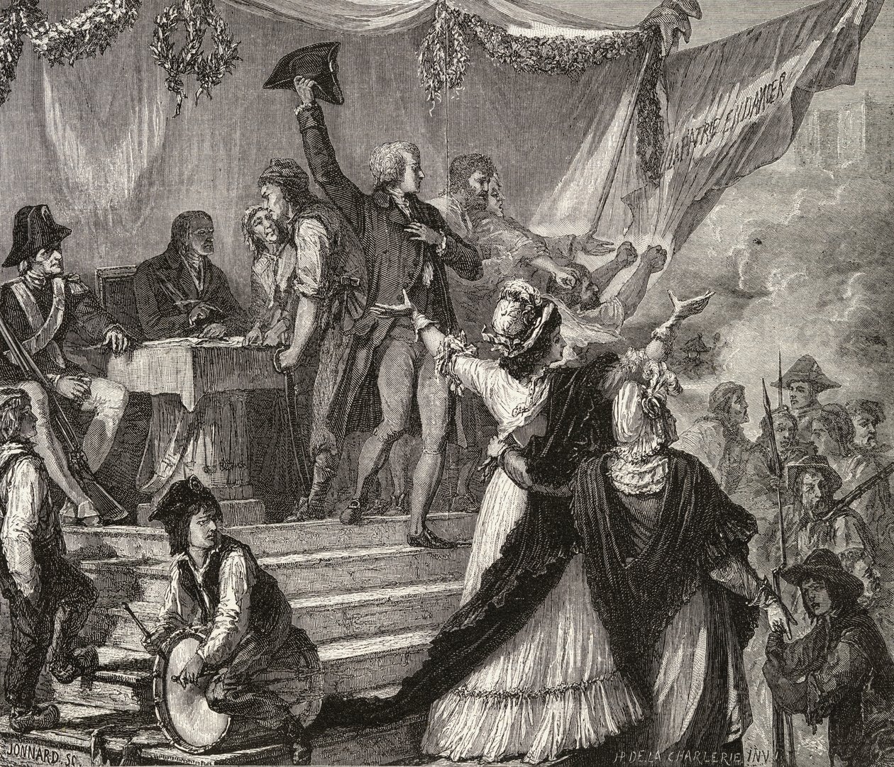Indskrivning af frivillige i nationalgarden i 1791 af H. de la Charlerie