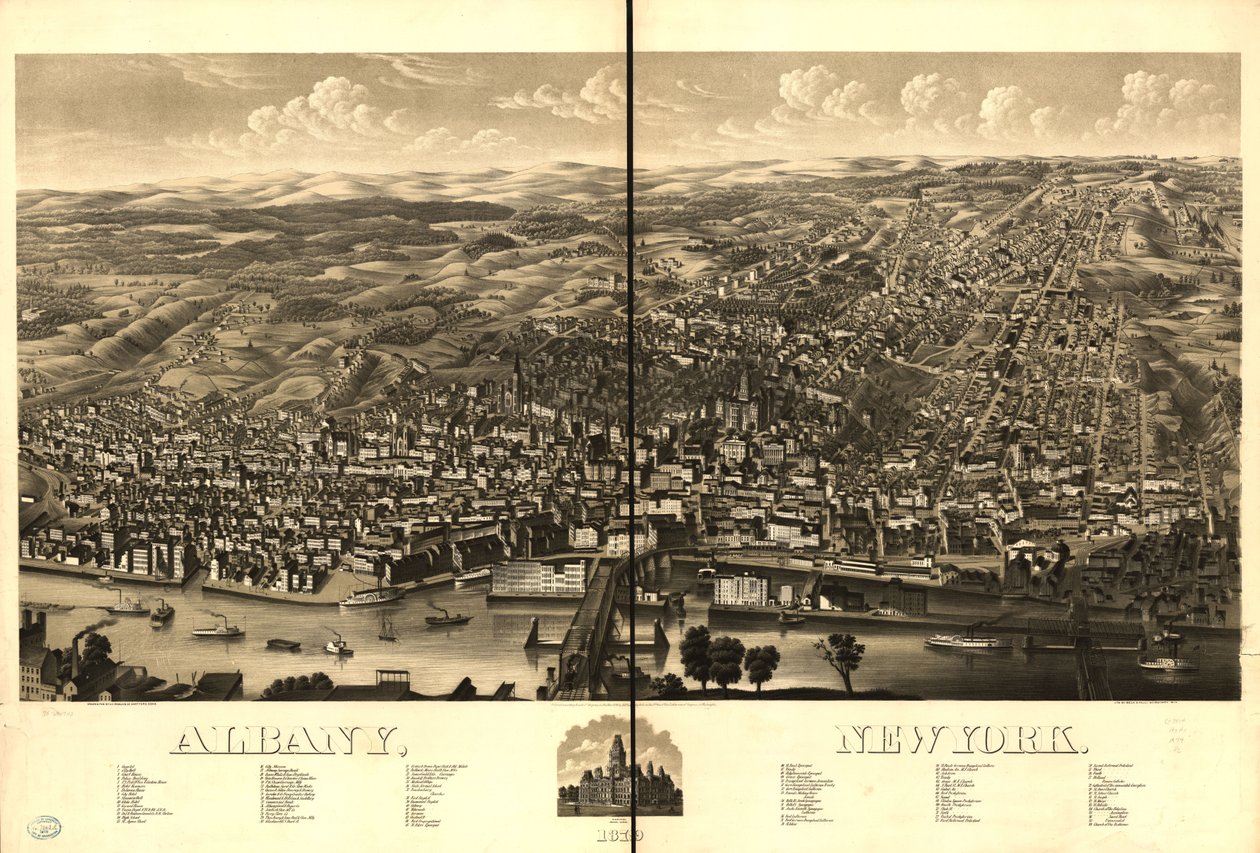 Albany, New York 1879. af H.H. Rowley and Co.; Beck and Pauli