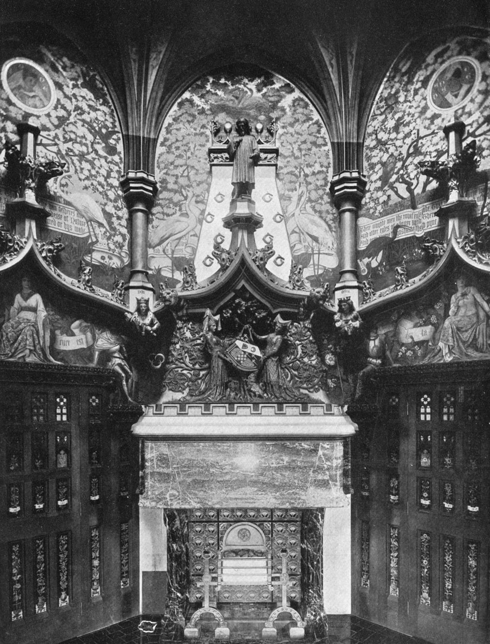 The Chaucer Room, Cardiff Castle, Wales, 1924-1926 af HN King