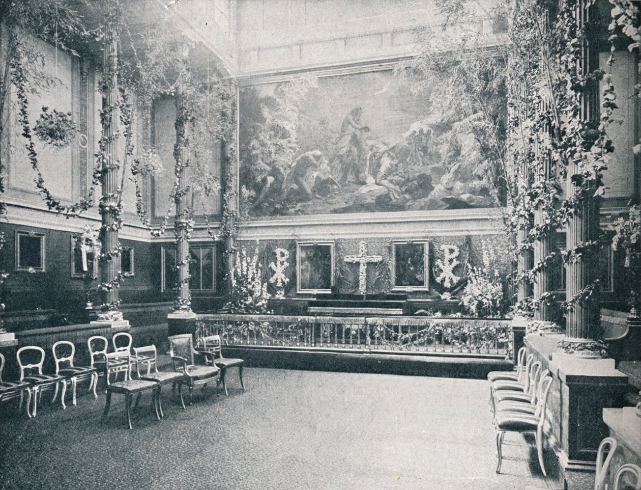 Det private kapel i Buckingham Palace, c1910 1911 af HN King