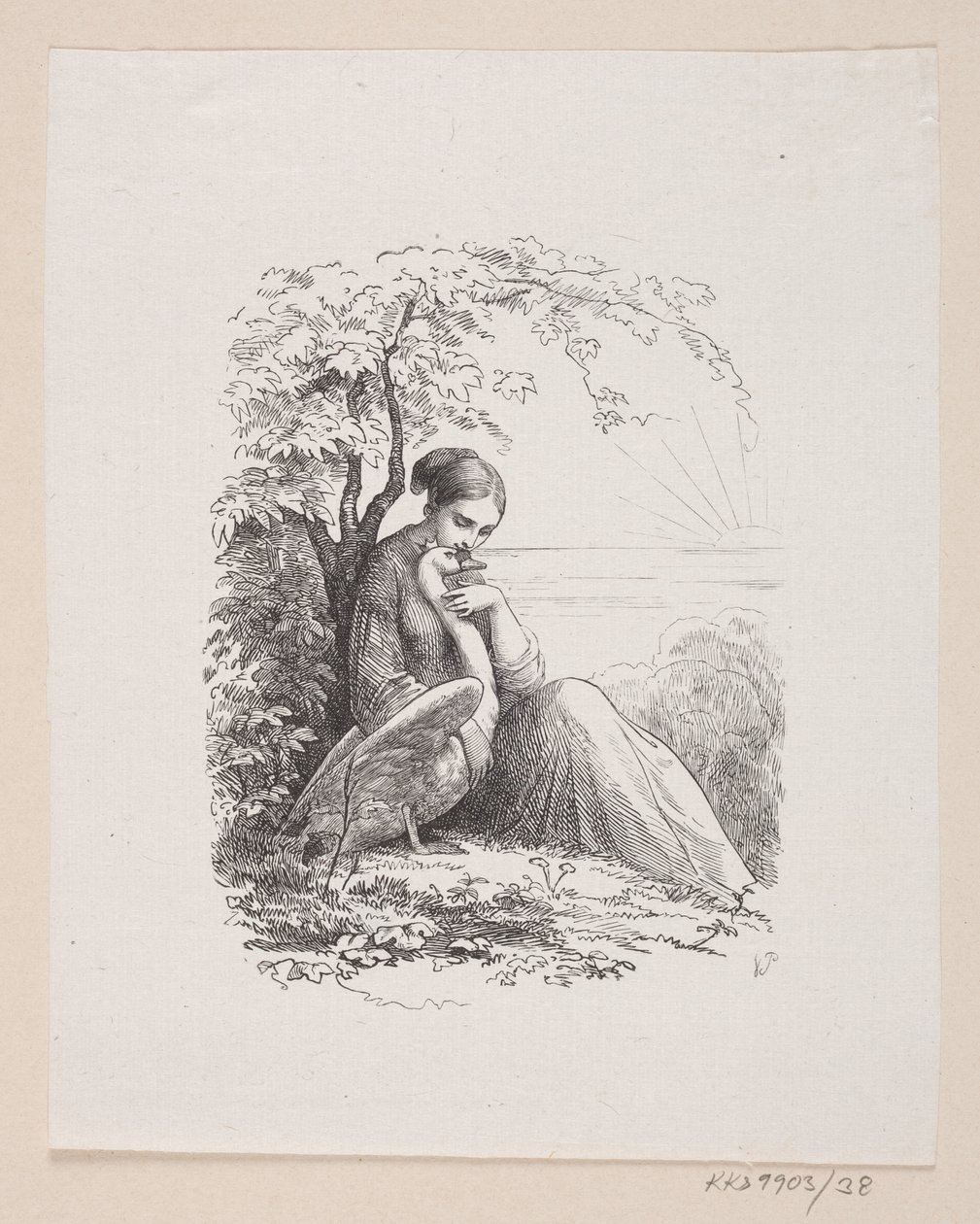 Illustration til "De vilde Svaner" i H.C. Andersen, "Eventyr og Historier", Bind 1 af H.P. Hansen