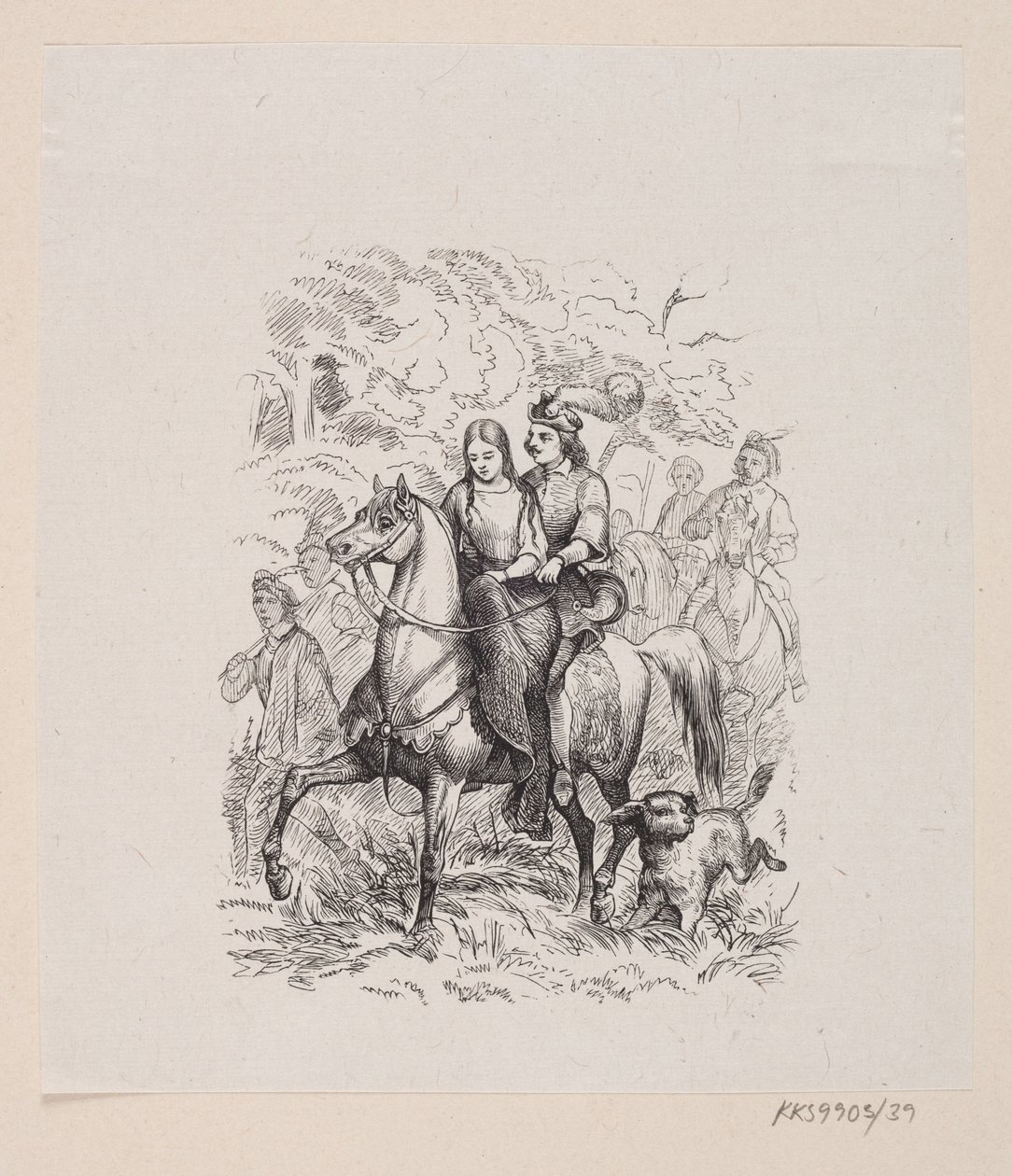 Illustration til "De vilde Svaner" i H.C. Andersen, "Eventyr og Historier", Bind 1 af H.P. Hansen
