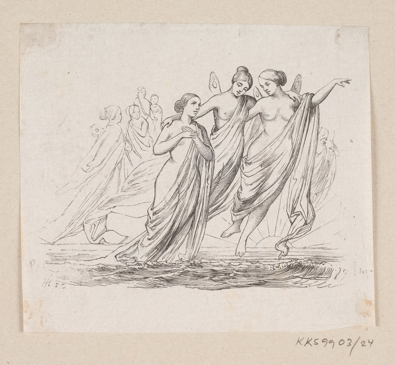 Illustration til "Den lille Havfrue" i H.C. Andersen, "Eventyr og Historier", Bind 1 af H.P. Hansen