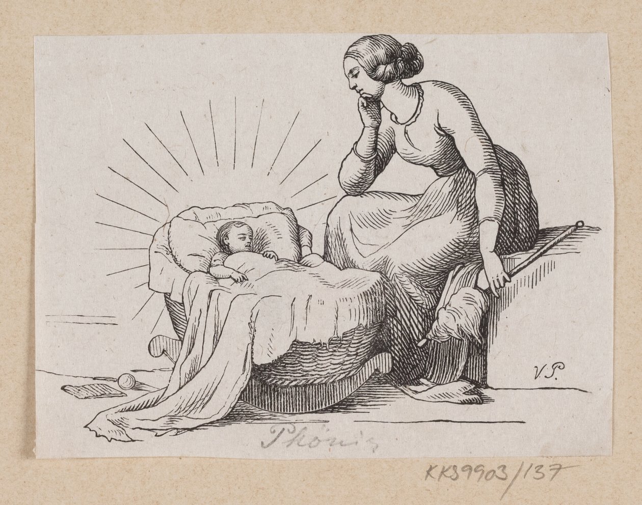 Illustration til "Fugl Phønix" i H.C. Andersen, "Eventyr og Historier", Bind 2 af H.P. Hansen