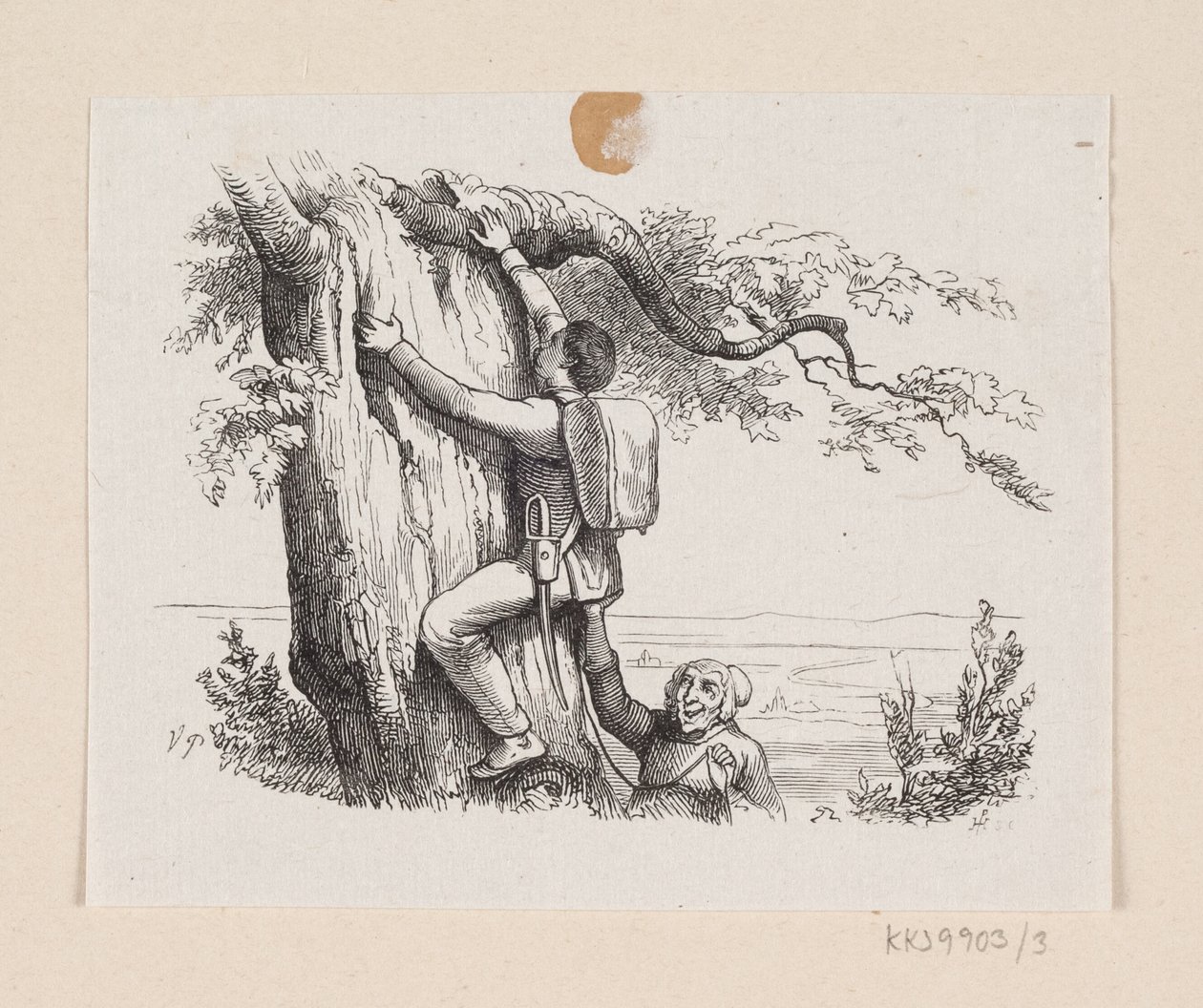 Illustration til "Fyrtøjet" i H.C. Andersen, "Eventyr og Historier", Bind 1 af H.P. Hansen