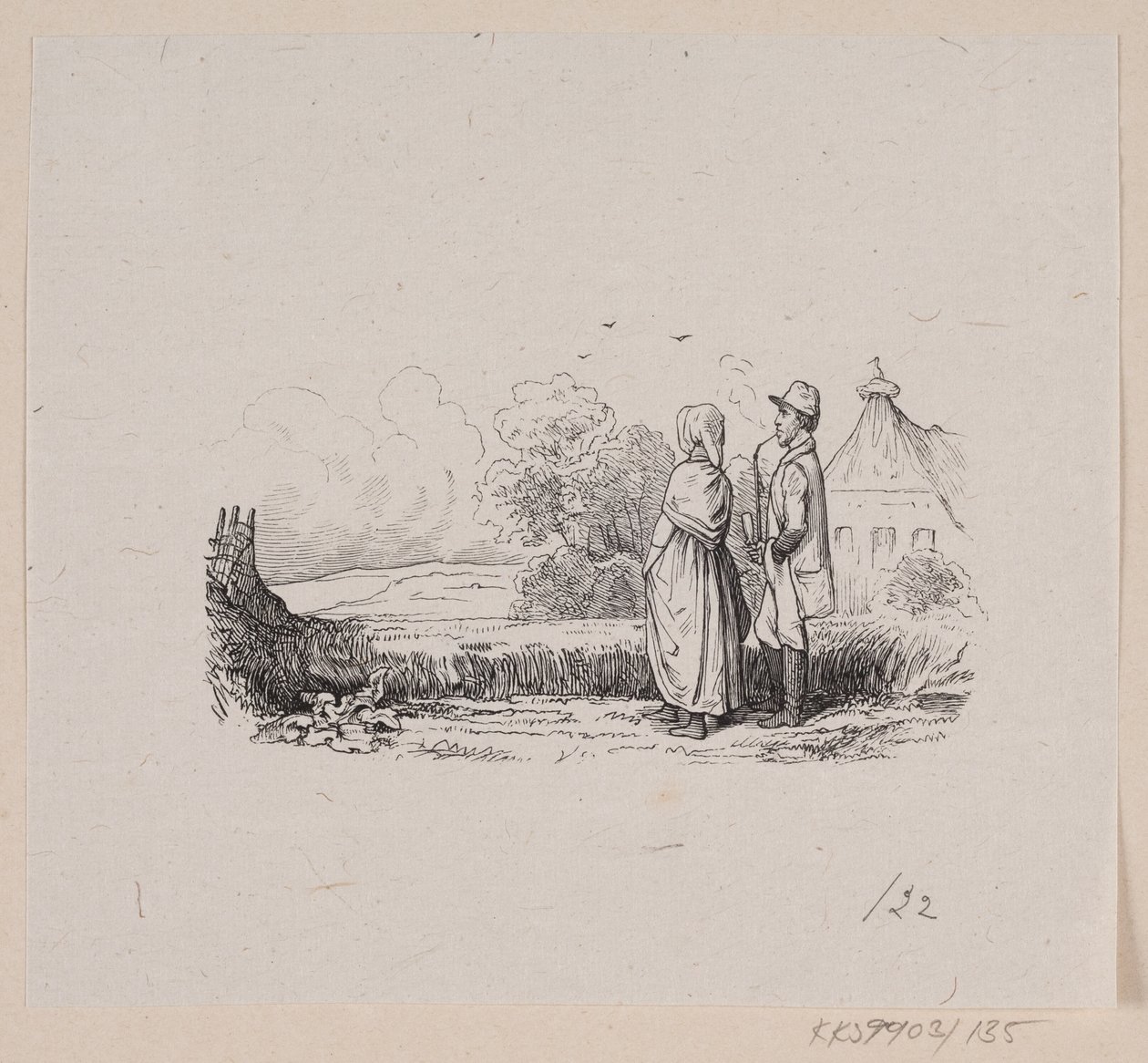 Illustration til "Hørren" i H.C. Andersen, "Eventyr og Historier", Bind 2 af H.P. Hansen