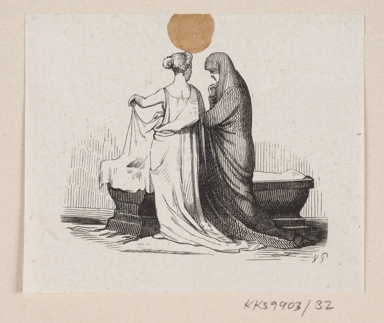Illustration til "Lykkens Kalosker" i H.C. Andersen, "Eventyr og Historier", Bind 1 af H.P. Hansen