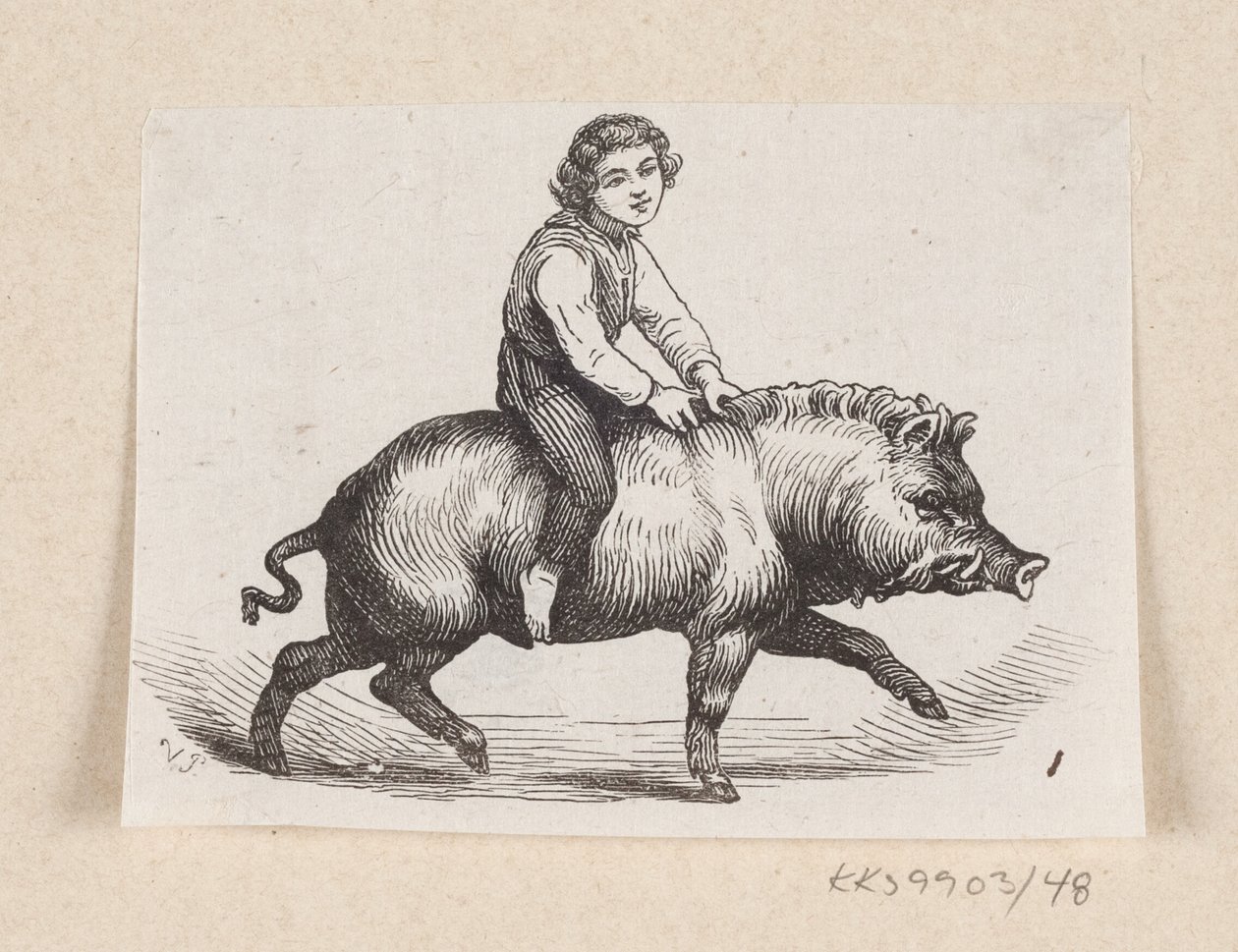 Illustration til "Metalsvinet" i H.C. Andersen, "Eventyr og Historier", Bind 1 af H.P. Hansen