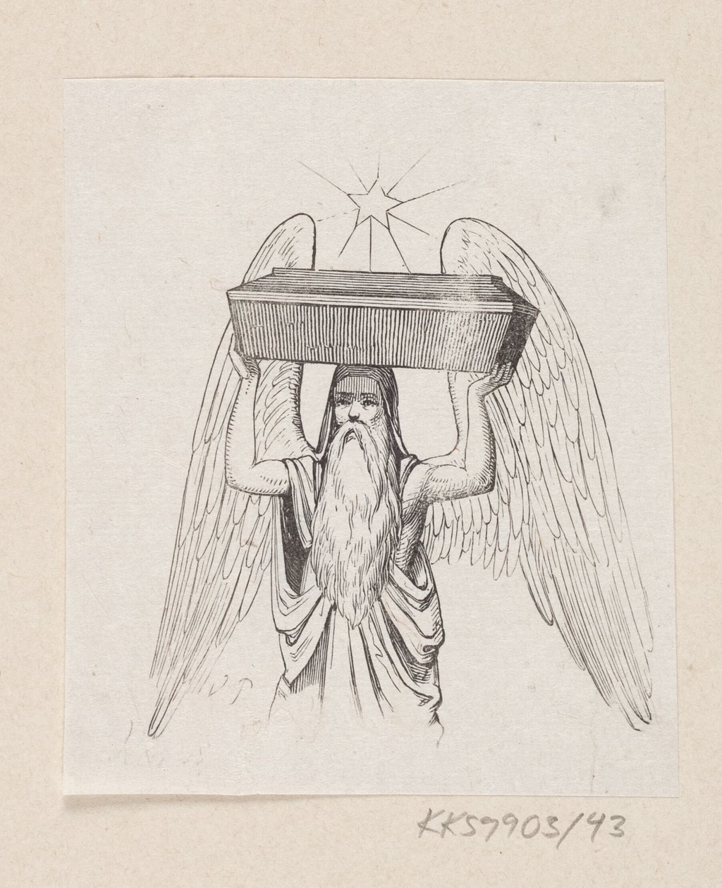 Illustration til "Paradisets Have" i H.C. Andersen, "Eventyr og Historier", Bind 1 af H.P. Hansen