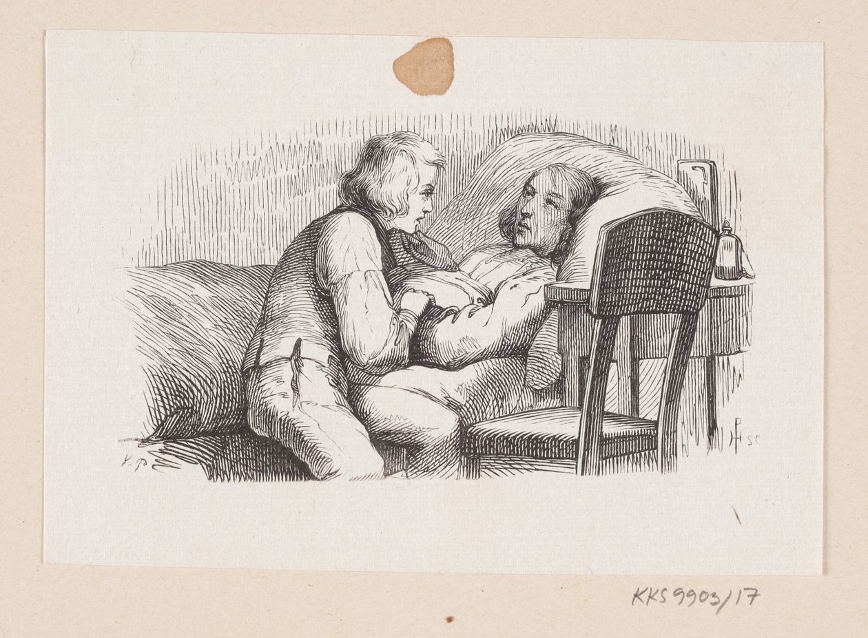 Illustration til "Reisekammeraten" i H.C. Andersen, "Eventyr og Historier", Bind 1 af H.P. Hansen