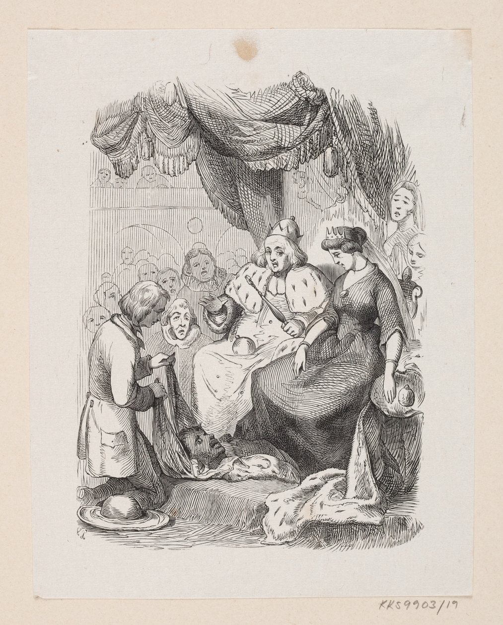 Illustration til "Reisekammeraten" i H.C. Andersen, "Eventyr og Historier", Bind 1 af H.P. Hansen