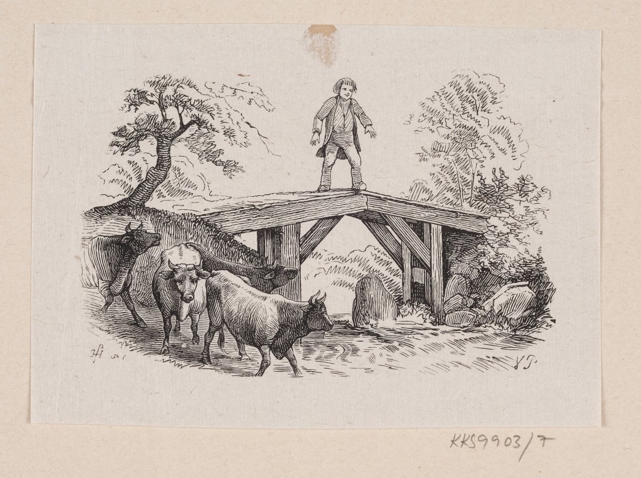 Illustration til "Store Claus og lille Claus" i H.C. Andersen, "Eventyr og Historier", Bind 1 af H.P. Hansen