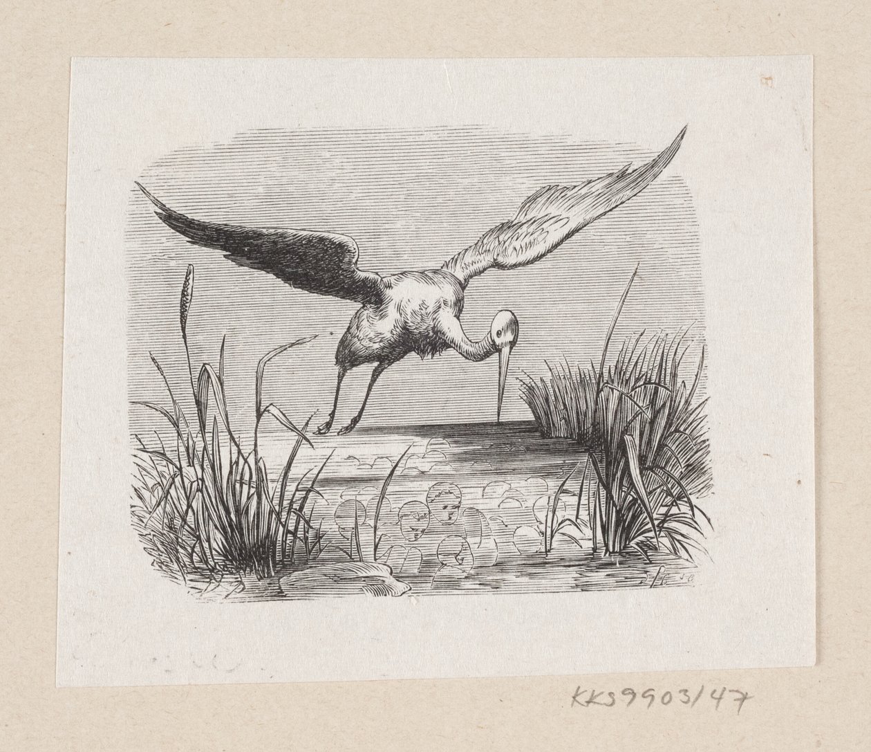 Illustration til "Storkene" i H.C. Andersen, "Eventyr og Historier", Bind 1 af H.P. Hansen