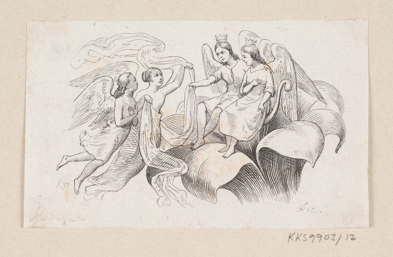 Illustration til "Tommelise" i H.C. Andersen, "Eventyr og Historier", Bind 1 af H.P. Hansen