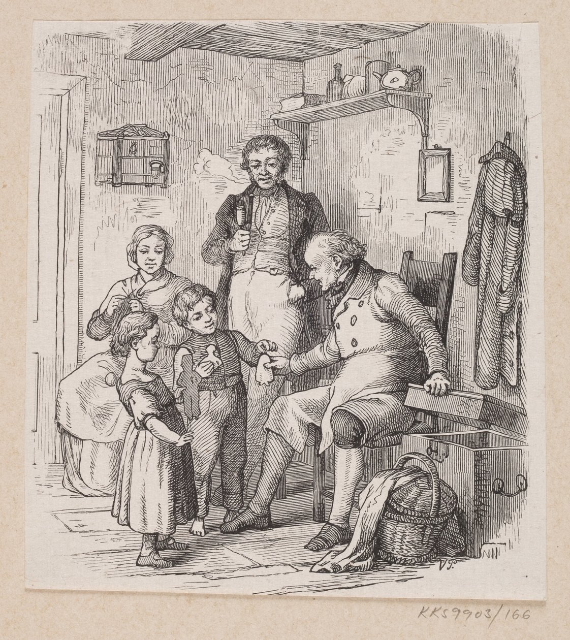 Illustration til "Under Piletræet" i H.C. Andersen, "Eventyr og Historier", Bind 2 af H.P. Hansen