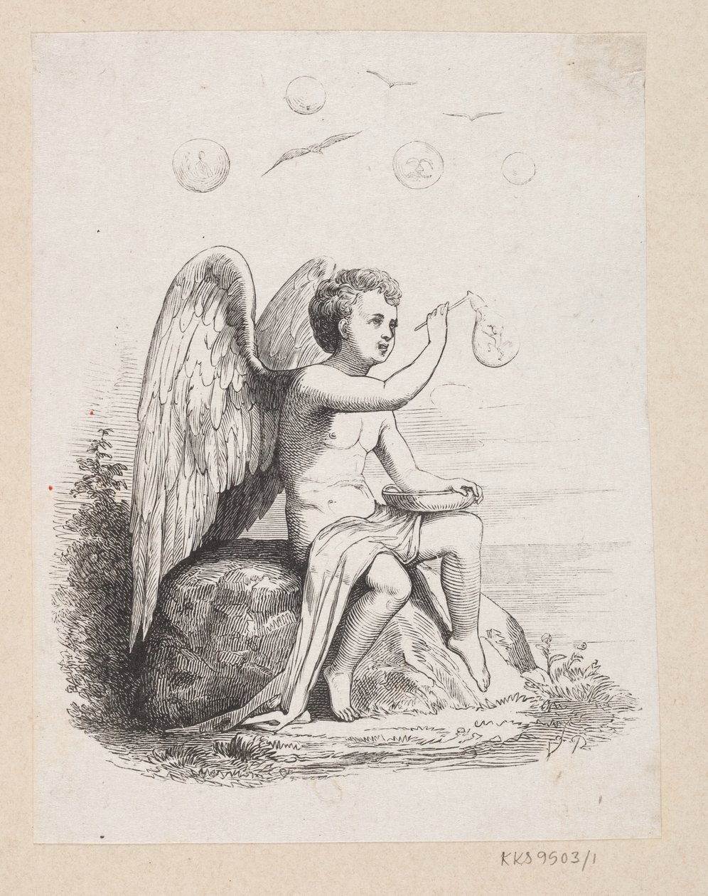 Mellemtitel nr.1 til H.C. Andersen, "Eventyr og Historier", Bind 1 af H.P. Hansen