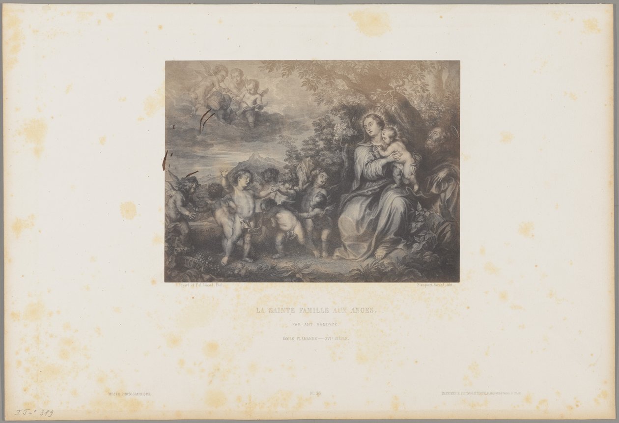 Den hellige familie og englene af H. Bayard and F. A. Renard