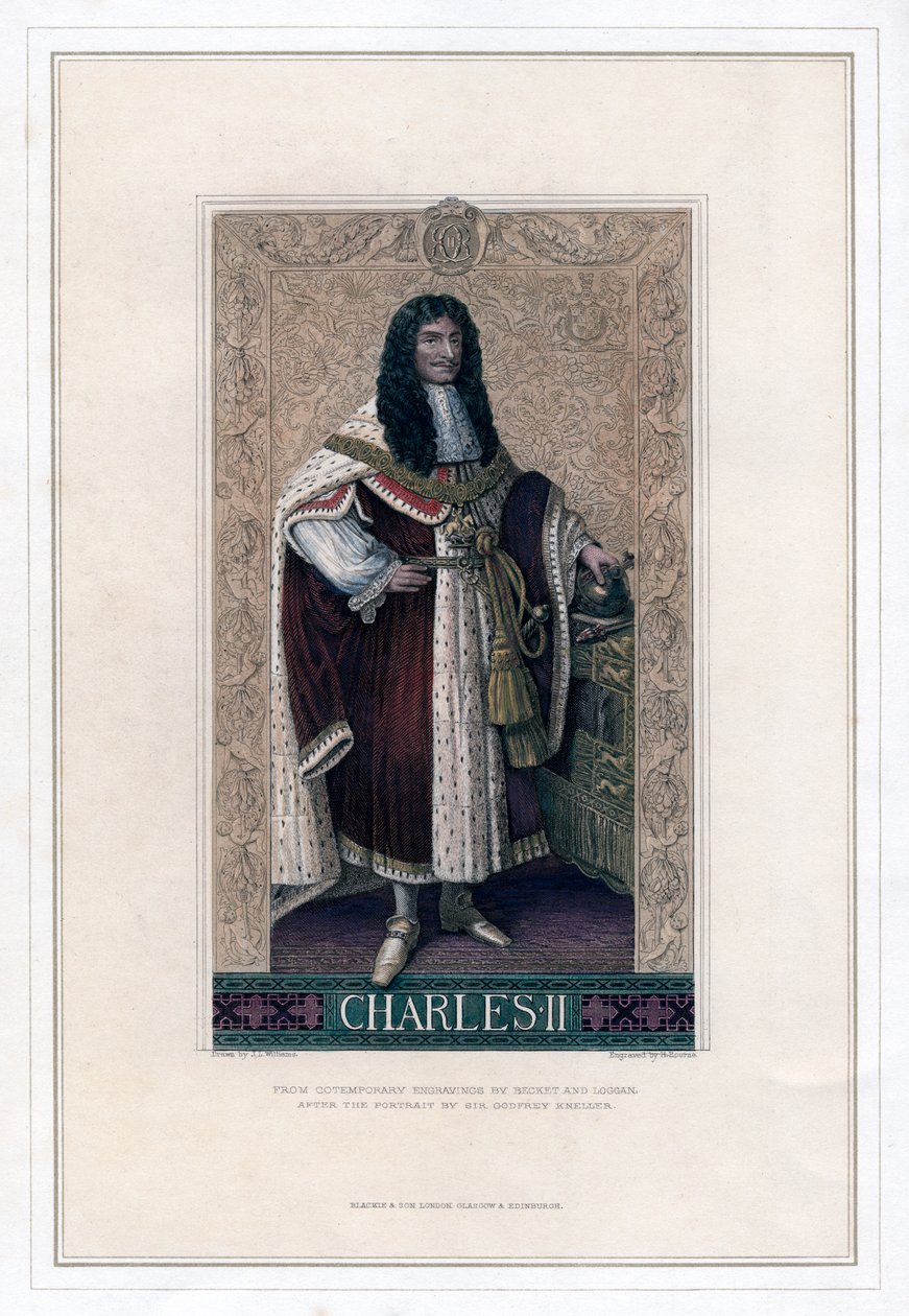 Charles II, konge af England og Skotland af H. Bourne