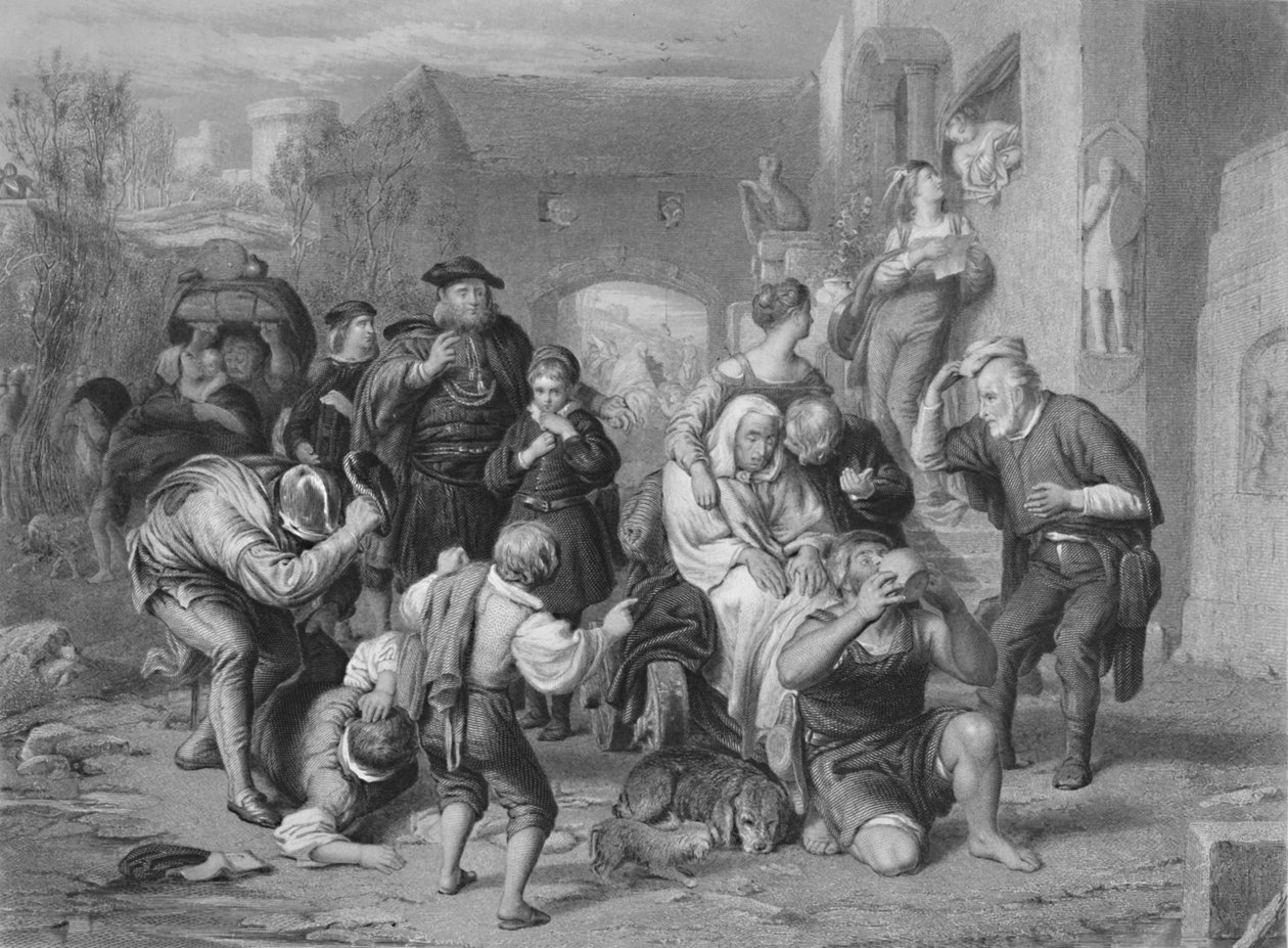 Menneskets syv aldre, som du kan lide det, c1870 af H. Bourne