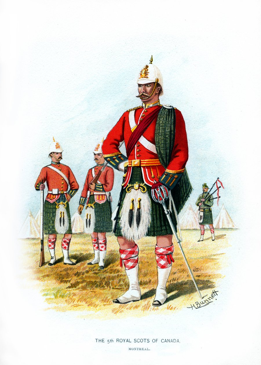 The 5th Royal Scots of Canada, Montreal, c1890. af H. Bunnett