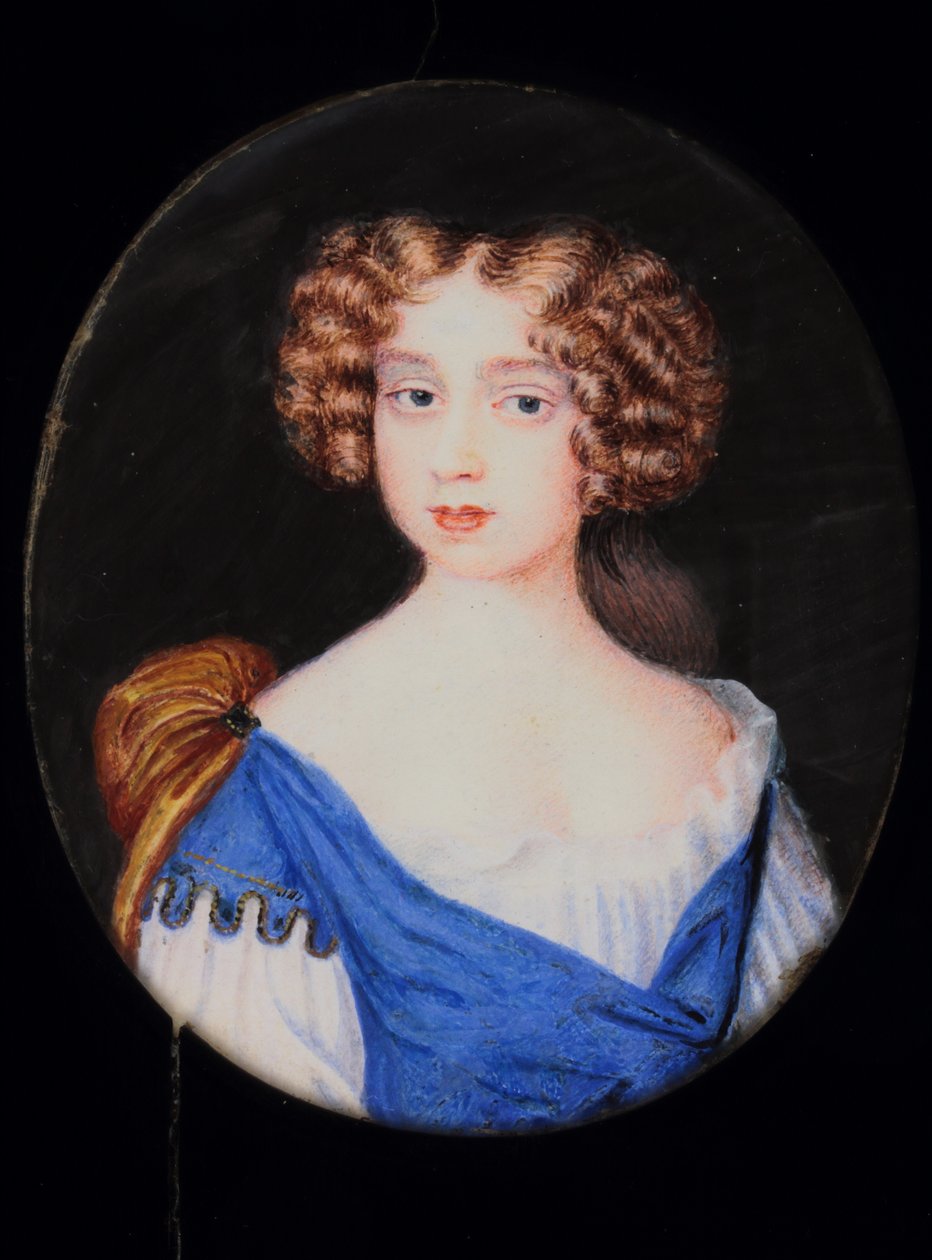 Lady Catherine Cavendish (akvarel på vellum) af H. Byrne