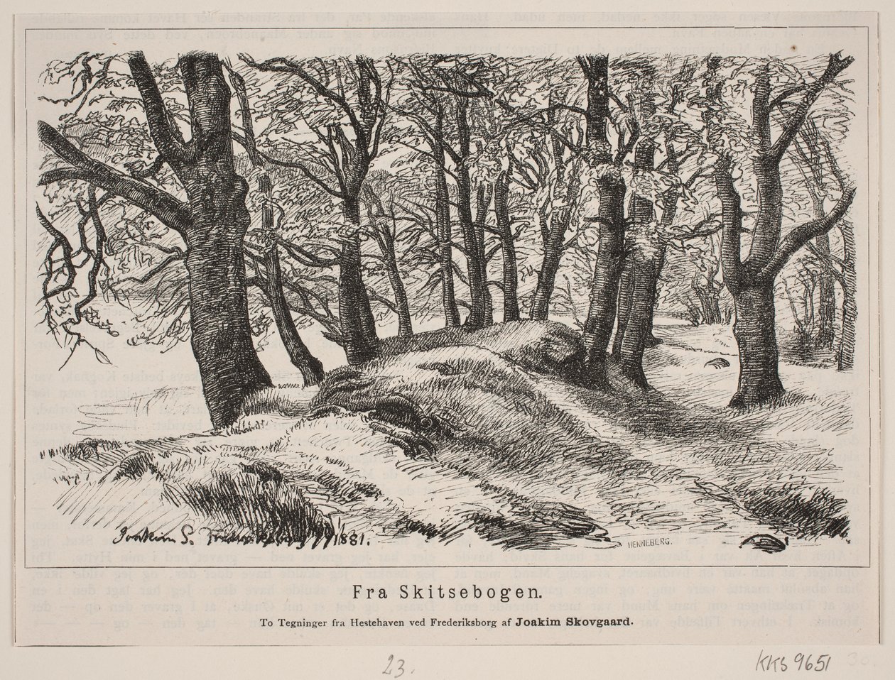 Fra hestehaven ved Fredriksborg af H. C. Henneberg