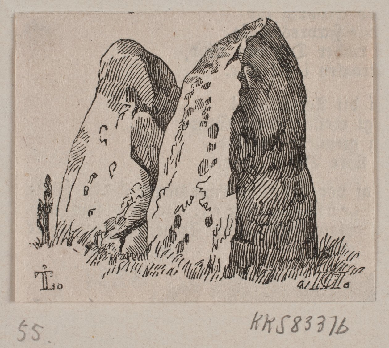 Illustration til "Stenmonumenter" af H. C. Henneberg