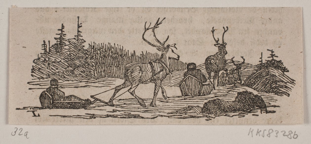 Slædekørsel med rensdyr af H. C. Henneberg