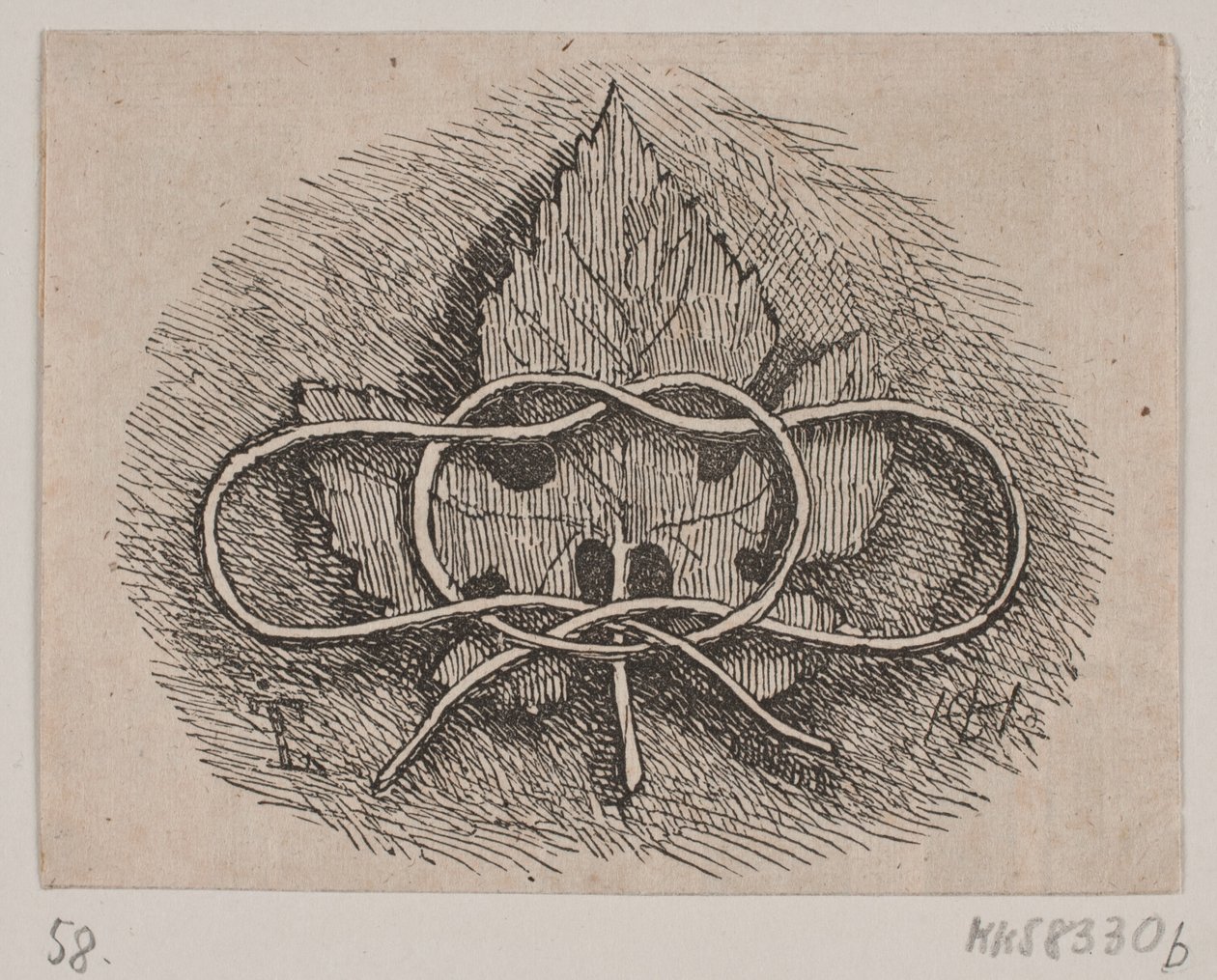 Trådslyngning over et blad af H. C. Henneberg