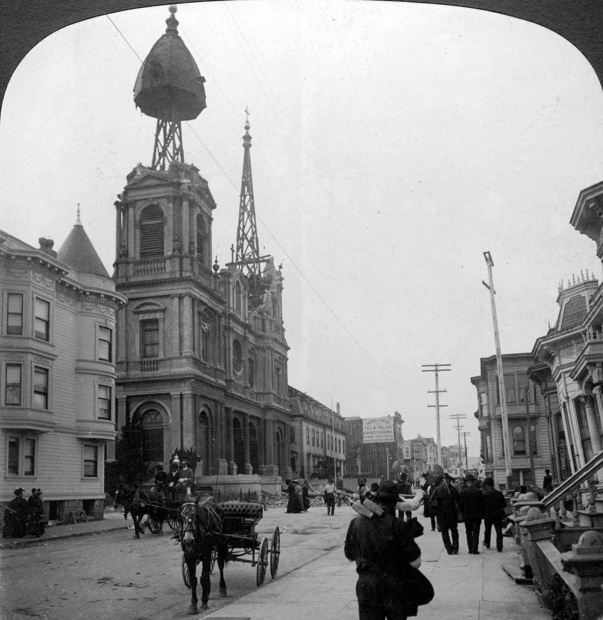 Eftervirkningerne af det store jordskælv, San Francisco, Californien, USA, 1906. af H. C. White