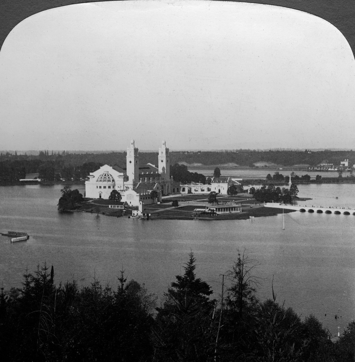 Lewis og Clark Exposition, Government Building, Guilds Lake, Portland, Oregon, USA, 1905. af H. C. White