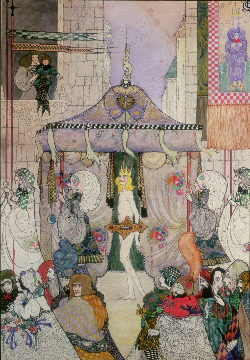 Illustration til Kejsernes nye klæder skrevet af HC Andersen (1805-75) af H. Clarice