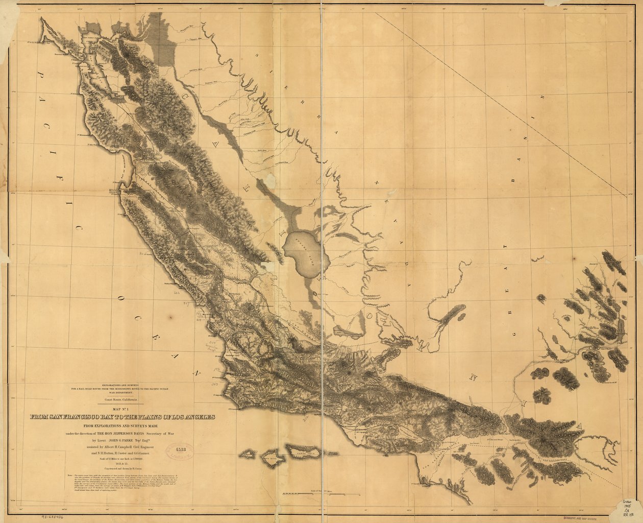 Fra San Francisco Bay til Plains of Los Angeles: fra udforskninger og undersøgelser af H.; Davis Custer