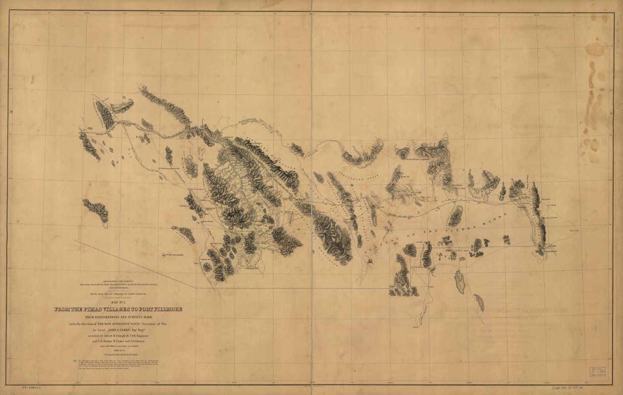 Fra Pimas-landsbyerne til Fort Fillmore: fra udforskninger og undersøgelser af H.; Davis Custer