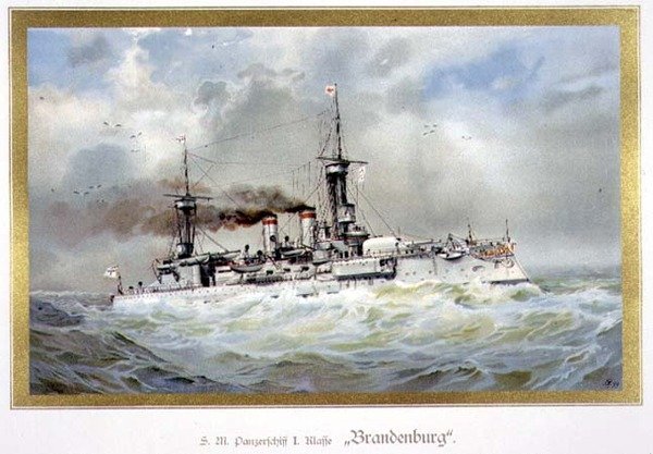 S.M. panserskib, I-klassen, "Brandenburg" (H.M. panserskib) af H. Graf