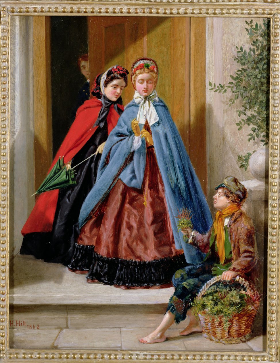 Blomstersælgeren, 1862 af H. Hilt