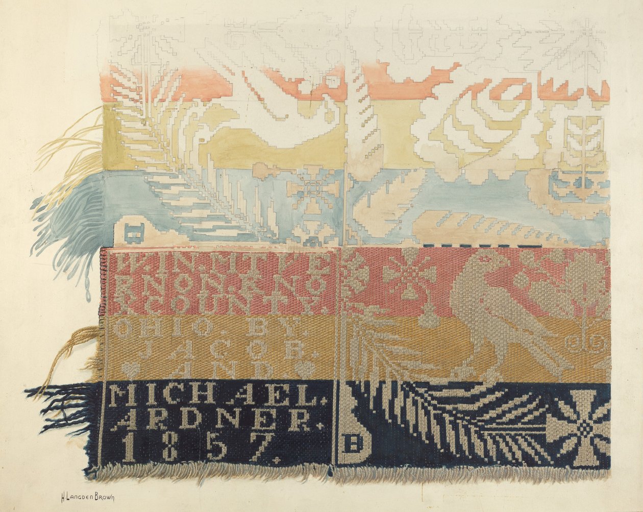 Jacquard betræk af H. Langden Brown